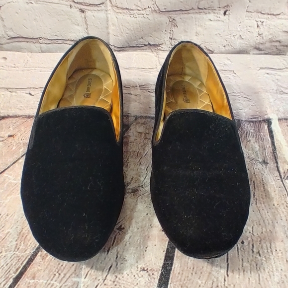 Birdies The Starling Black Velvet Flats 8 - Picture 4 of 12